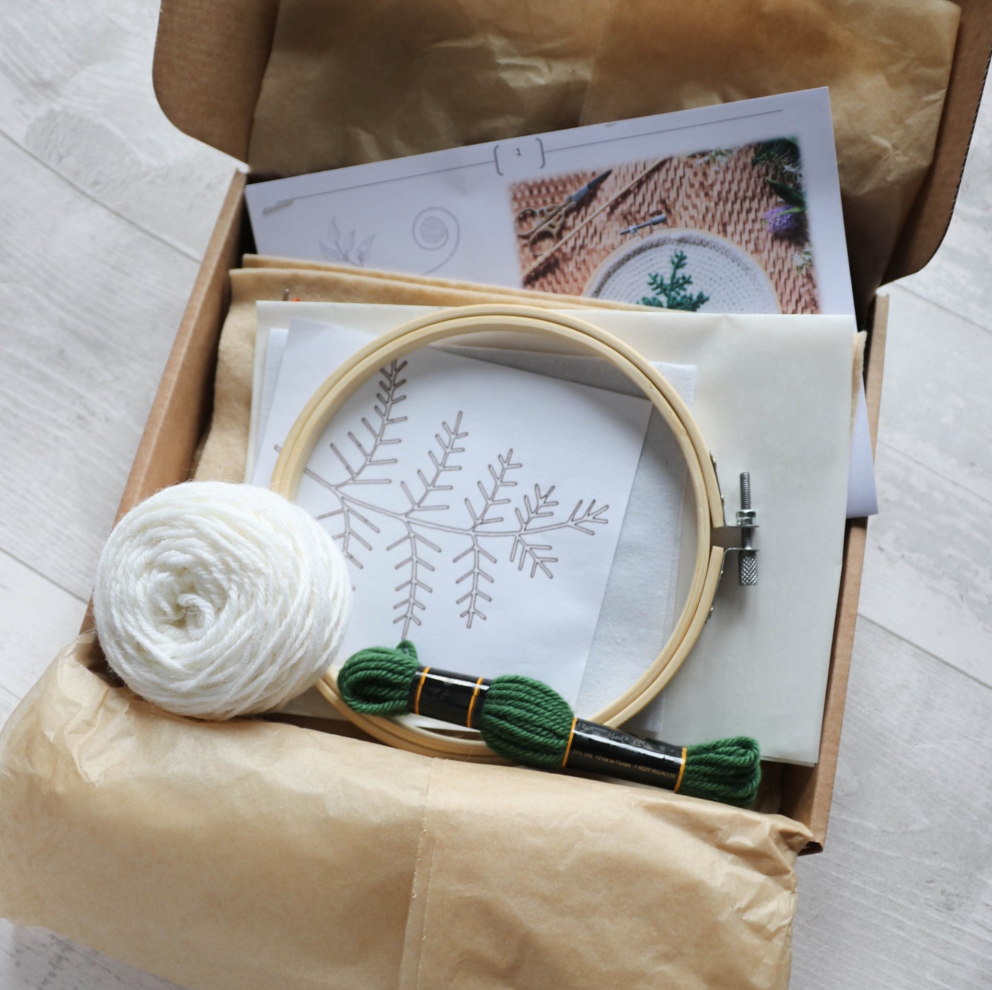 Fern - embroidery on crochet kit